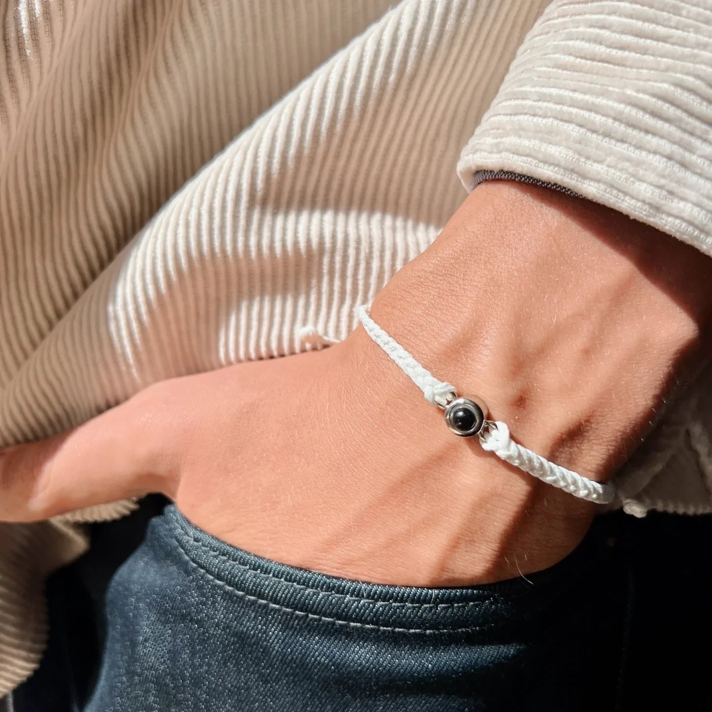Individuelles Lederarmband Robin - auf der Uhr