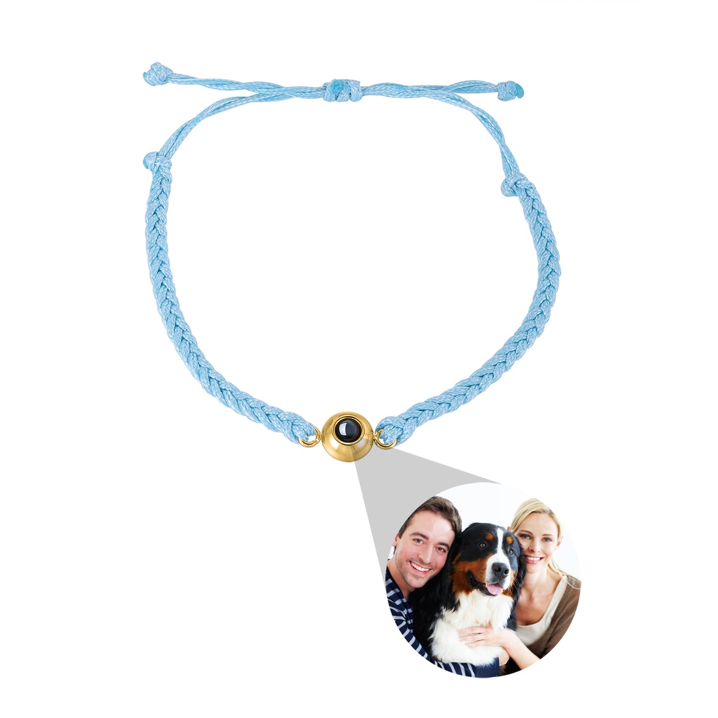 Individuelles Lederarmband Robin blau