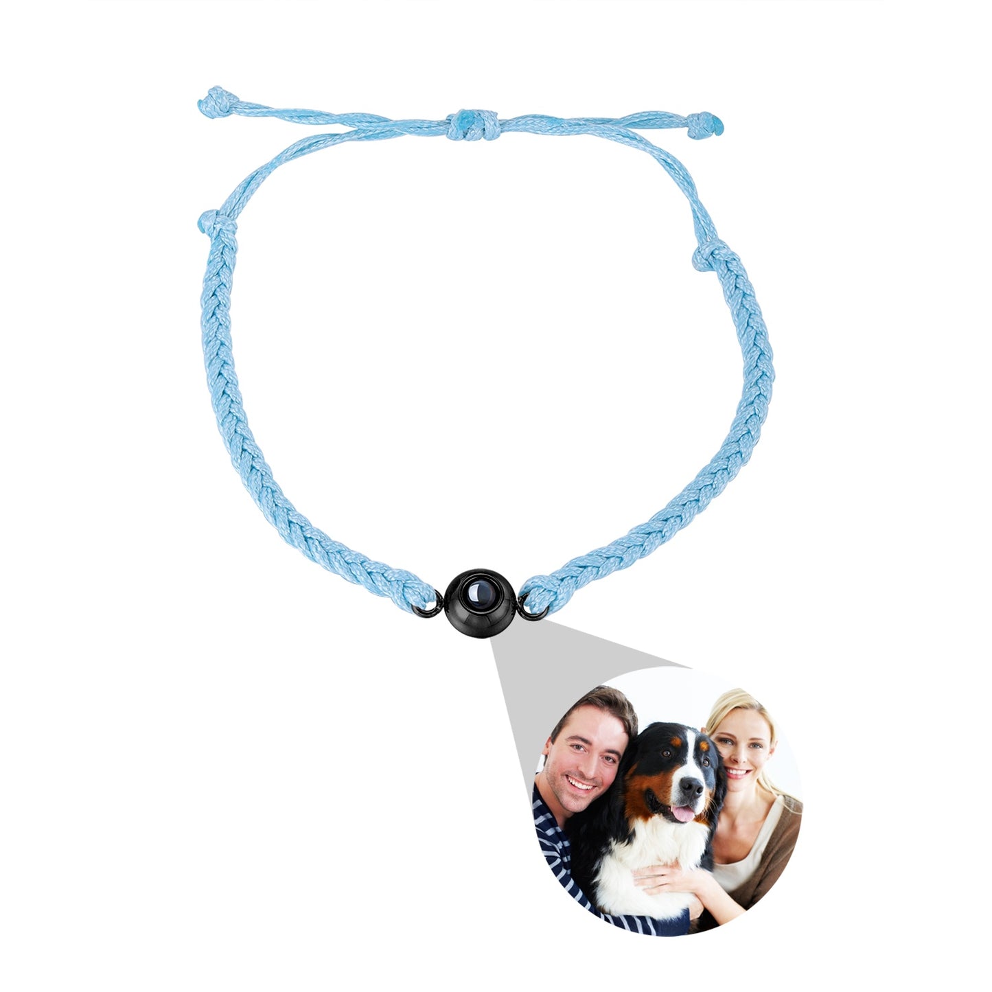 Individuelles Lederarmband Robin blau