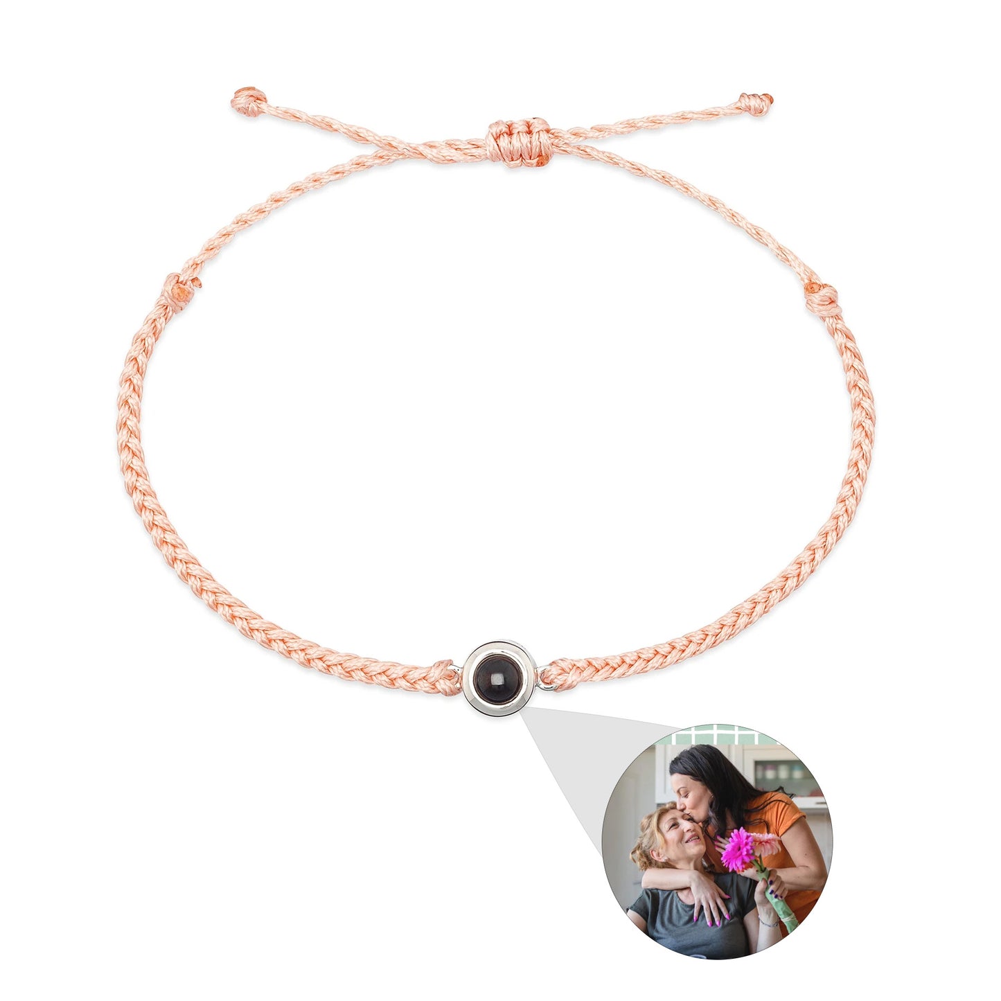 Individuelles Lederarmband Robin rosa