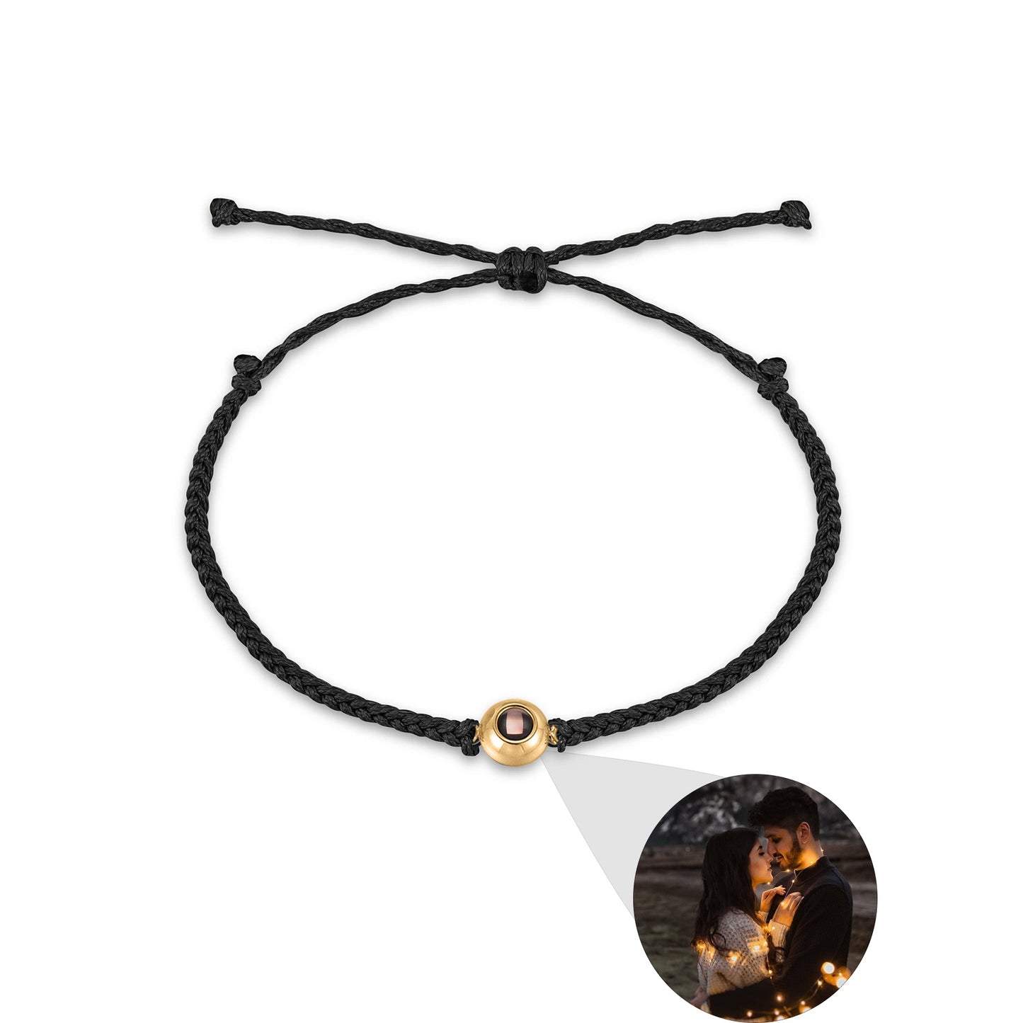 Individuelles Lederarmband Robin schwarz