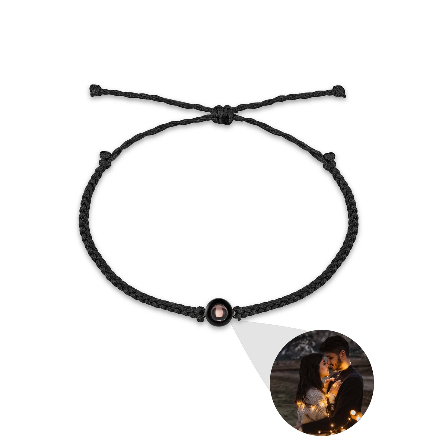 Individuelles Lederarmband Robin schwarz