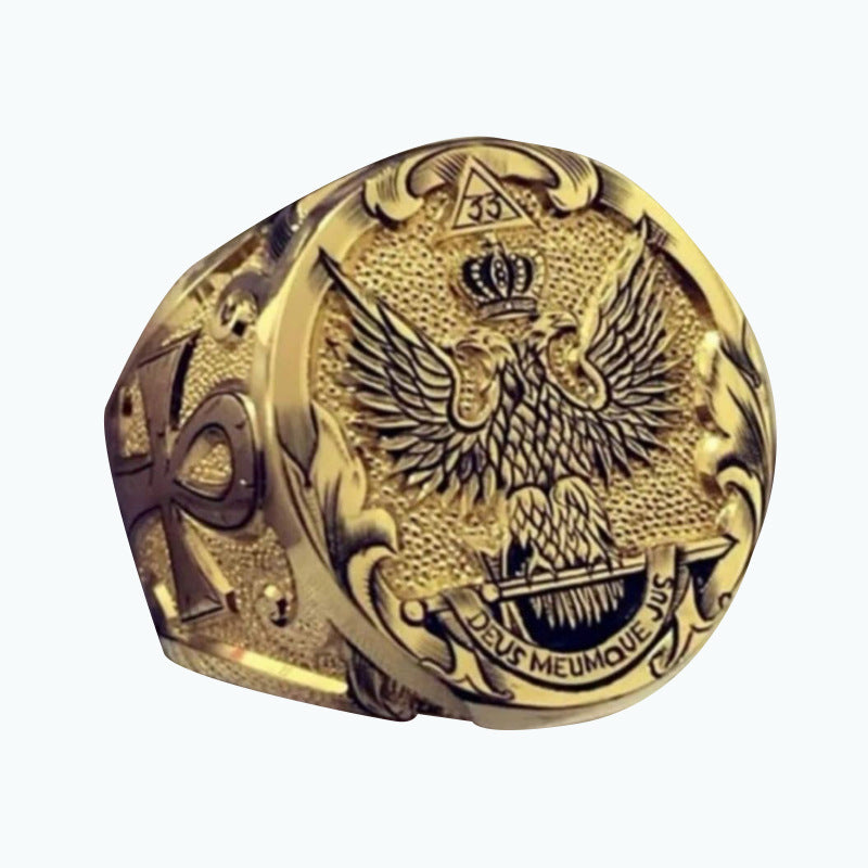Legierungsring Leon Goldener Doppeladler