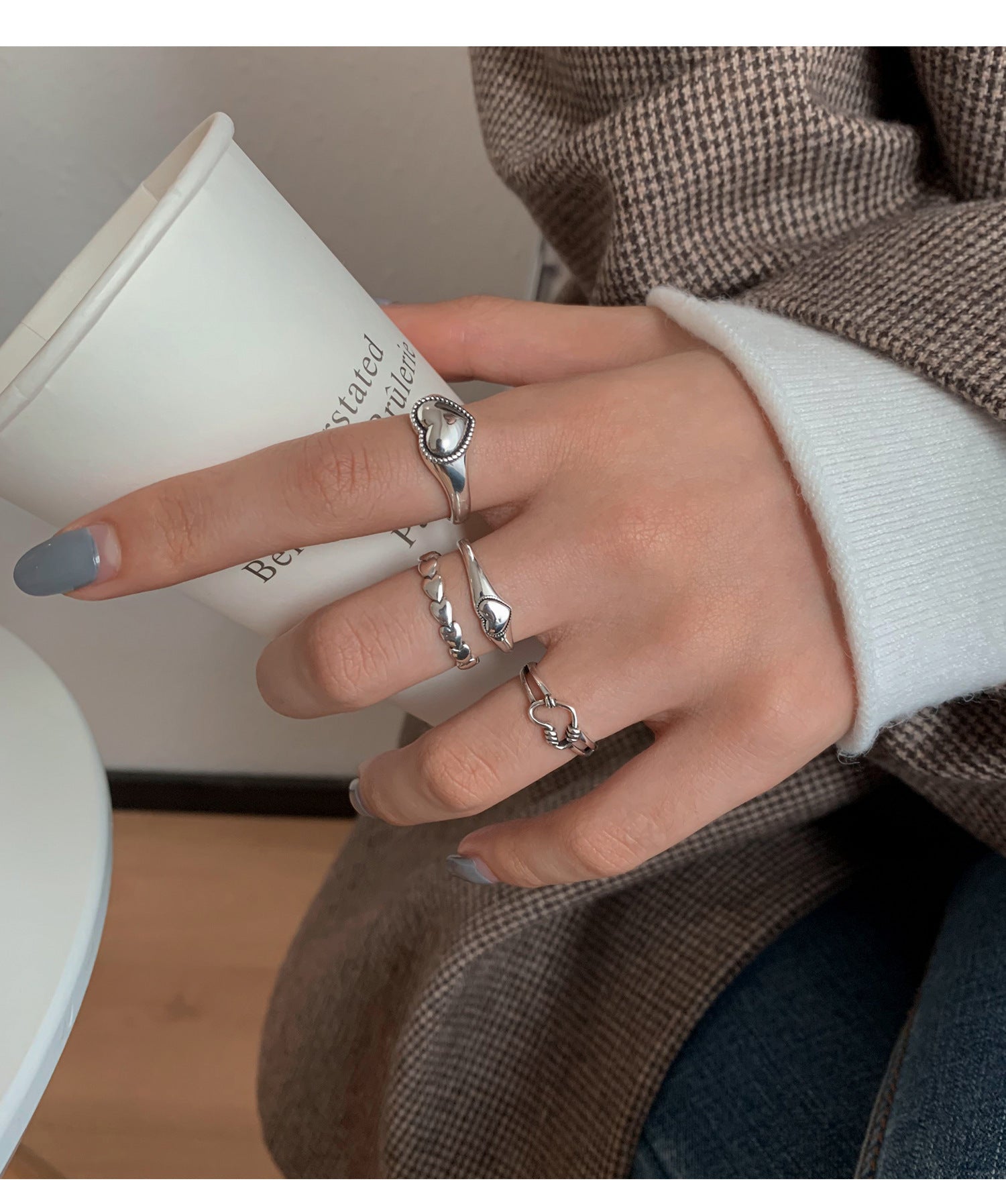 Liebe Silberringe - am Finger
