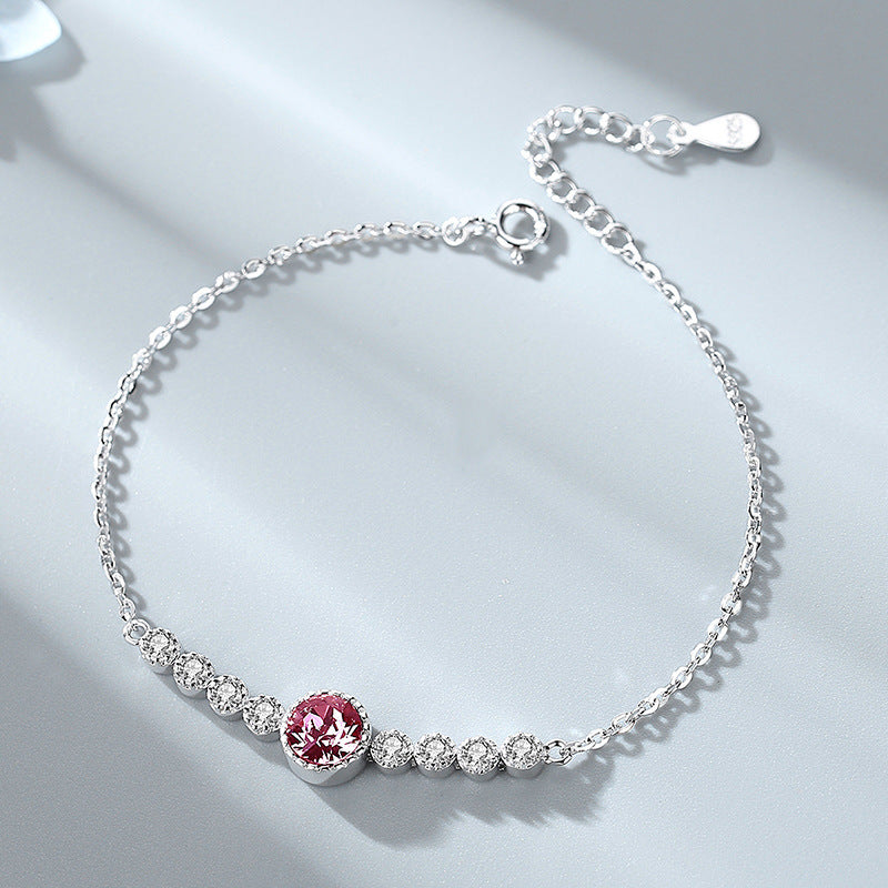 Silberarmband Sara Rot