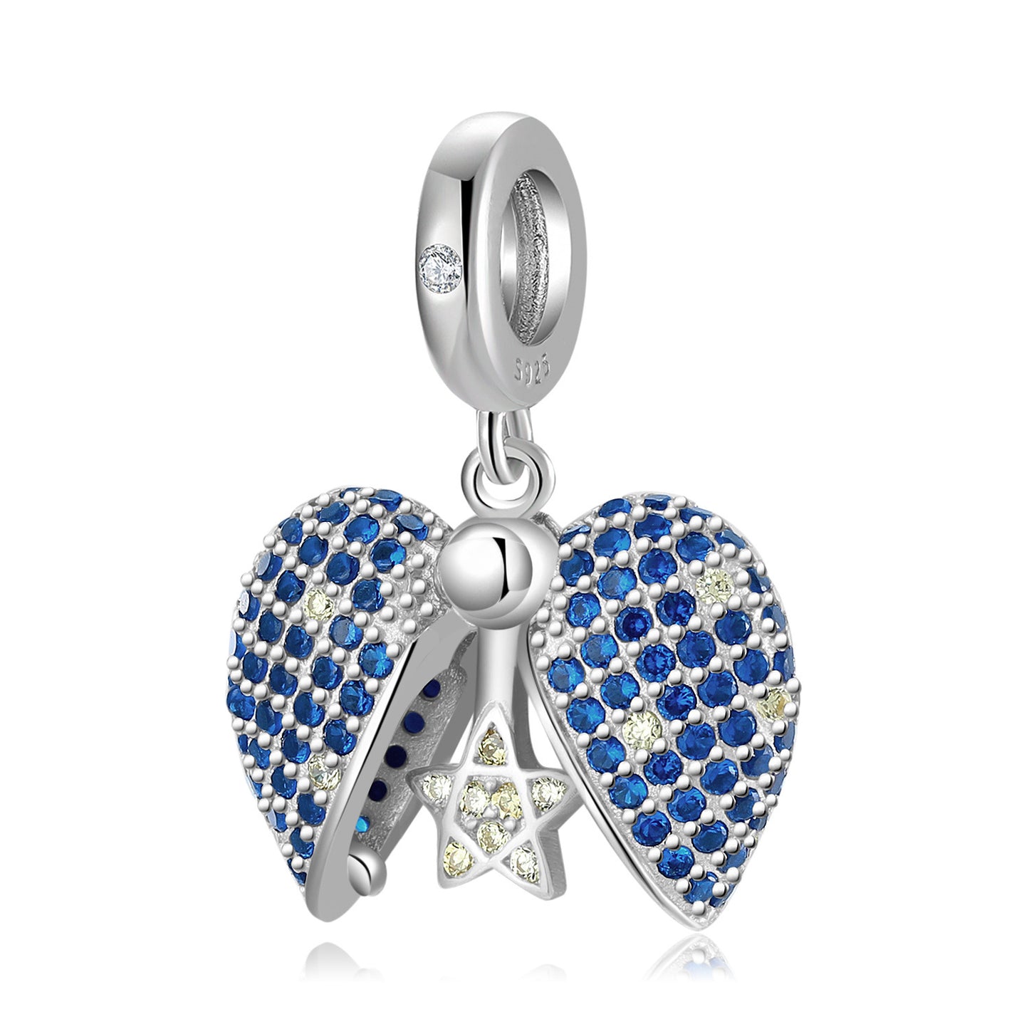Blauer Stern Liebe Charm