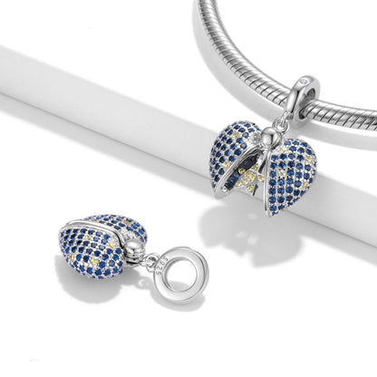 Blauer Stern Liebe Charm