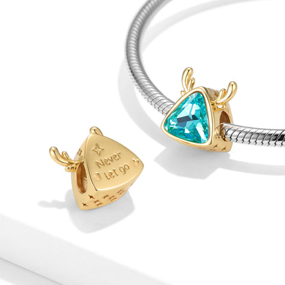 Eiskristall-Rentier Charm für Weihnachten