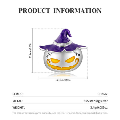 Hexenhut-Kürbis Charm Halloween