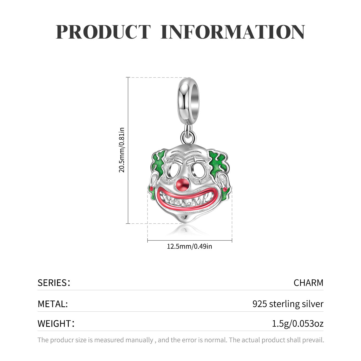 Horrorclown Charm Halloween