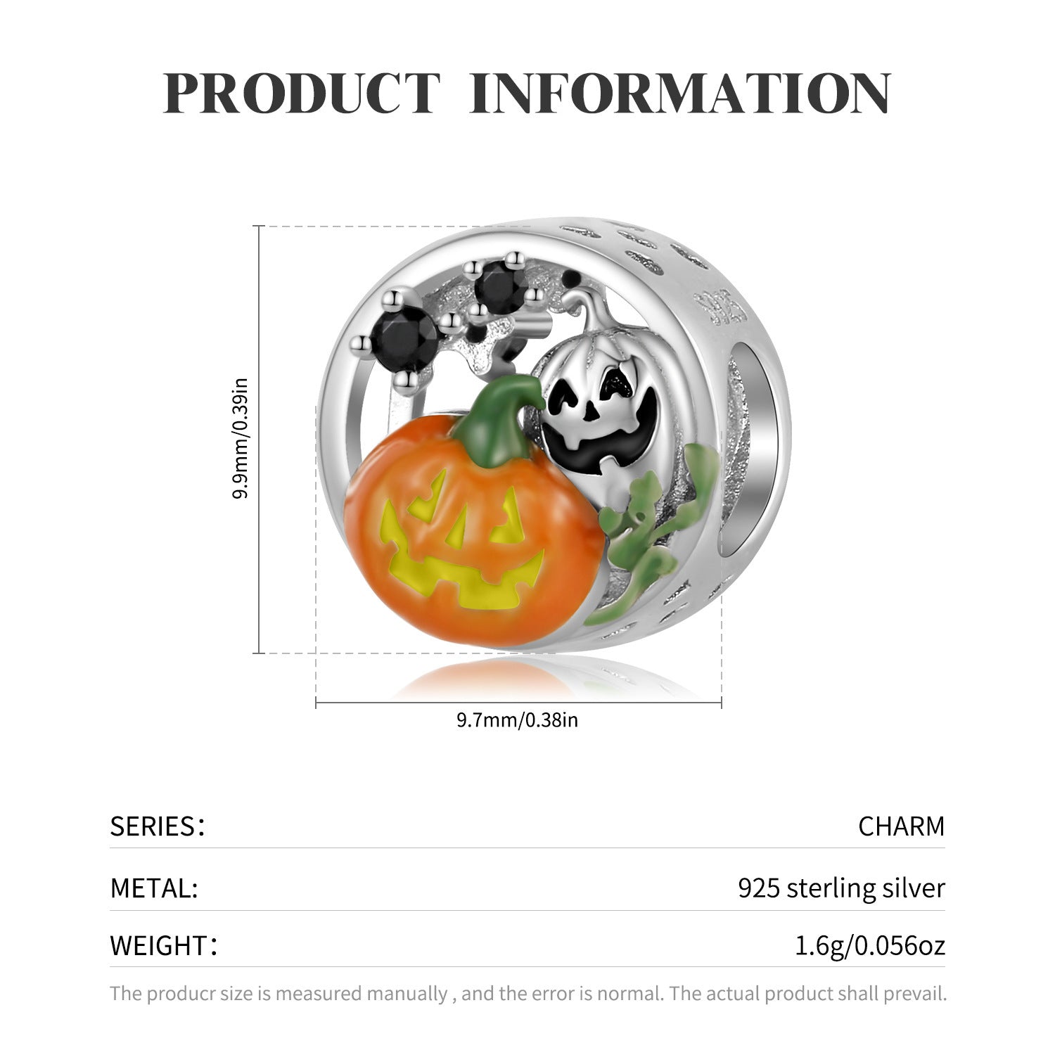 Kürbis-Szene Charm Halloween