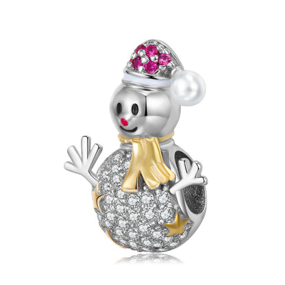 Lächender Schneemann Charm für Weihnachten