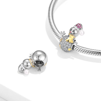 Lächender Schneemann Charm für Weihnachten