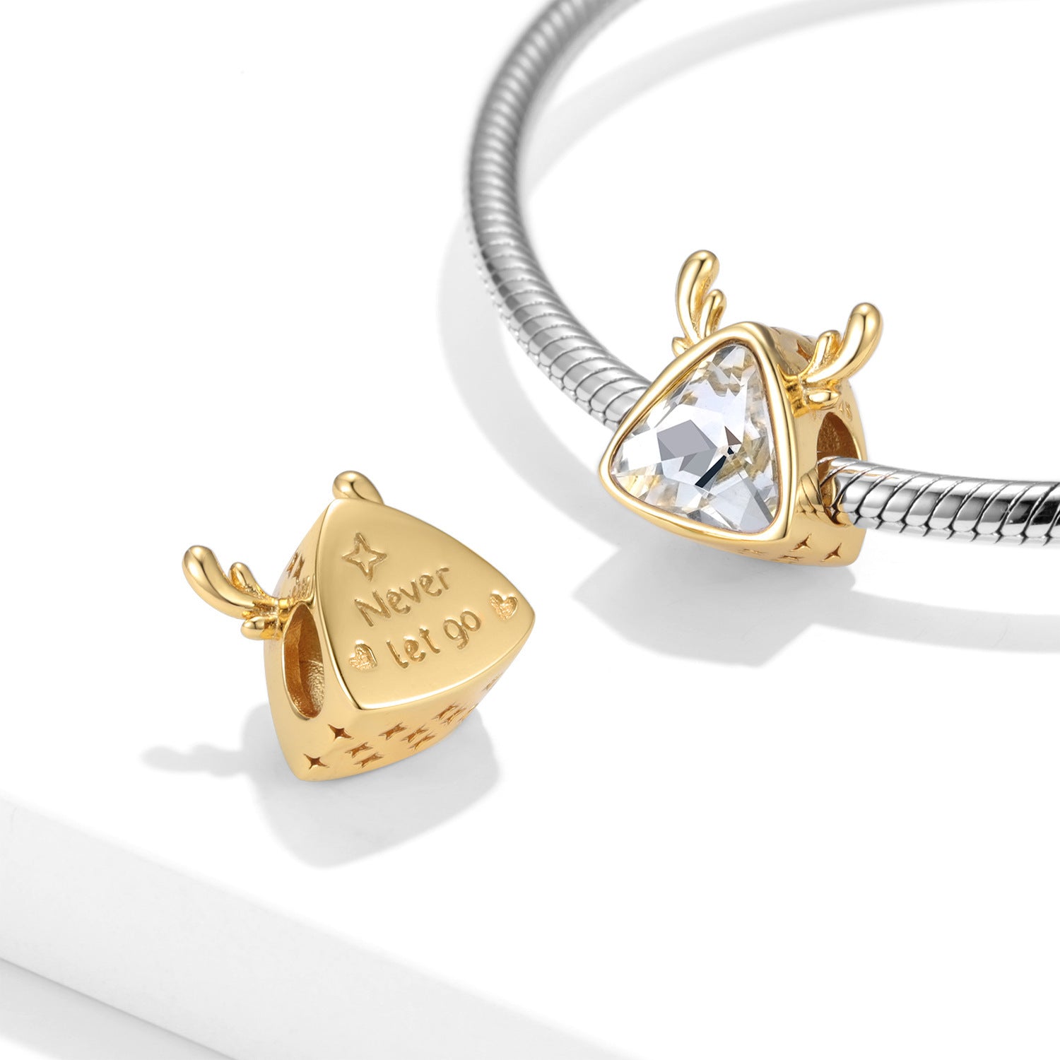 Rentier-Kristall Charm für Weihnachten