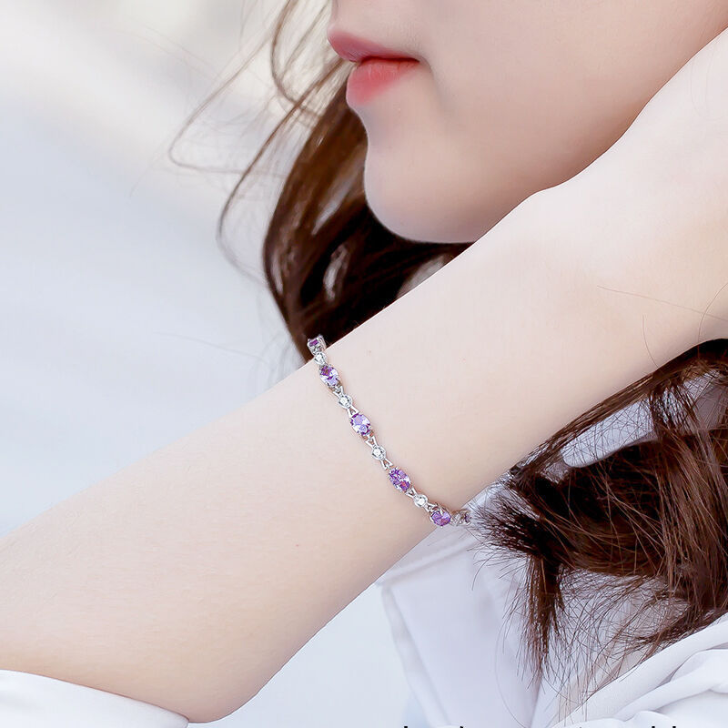 Silberarmband Luisa am Handgelenk