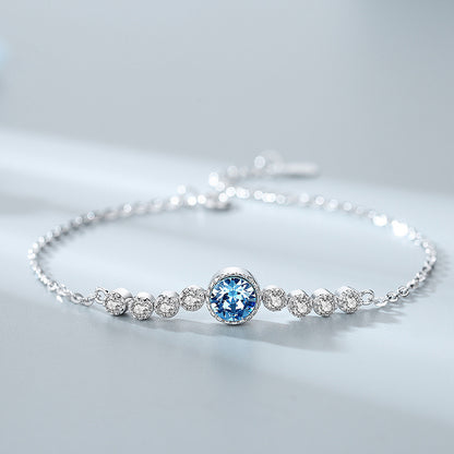Silberarmband Sara Blau