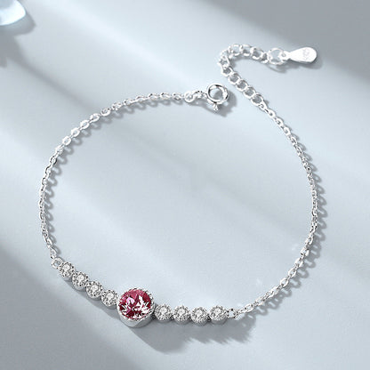 Silberarmband Sara Rot