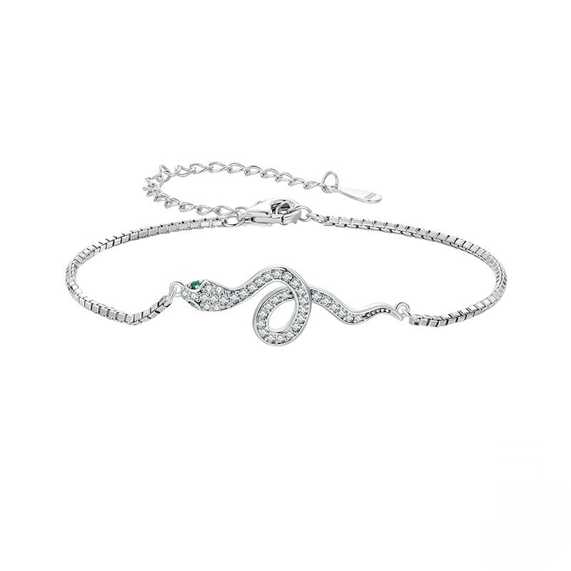 Silberarmband Schlange