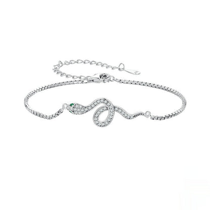 Silberarmband Schlange