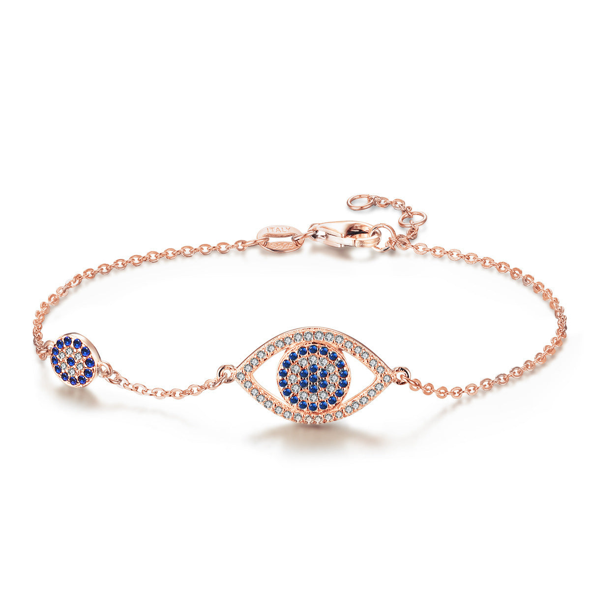 Silberarmband Schutzauge Roségold