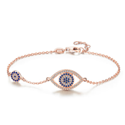 Silberarmband Schutzauge Roségold