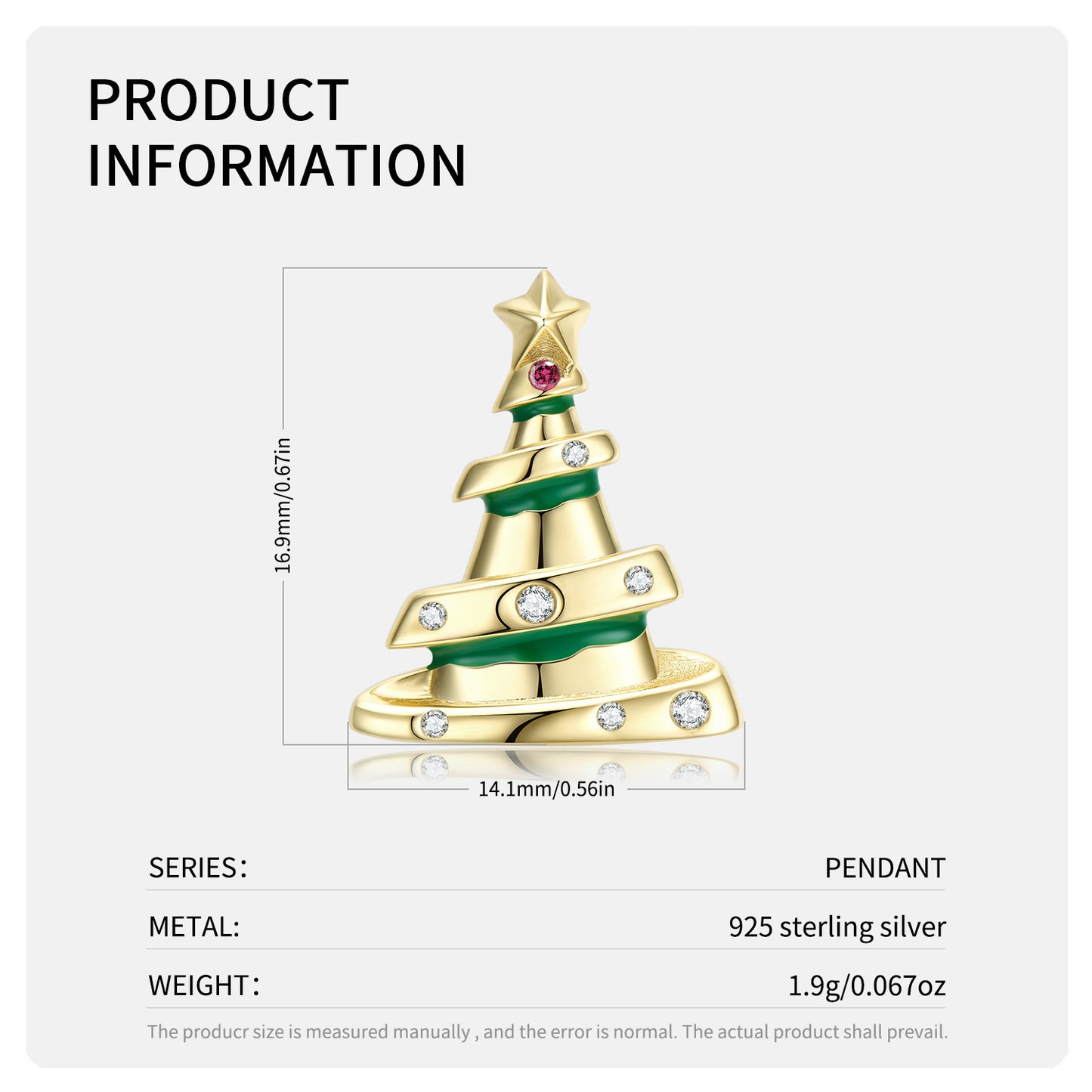 Silberkette Dekobaum für Weihnachten