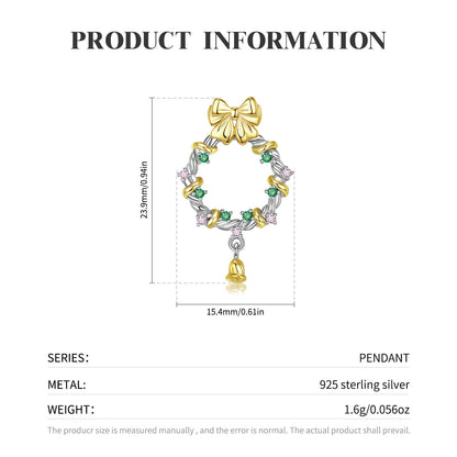 Silberkette Festkranz für Weihnachten