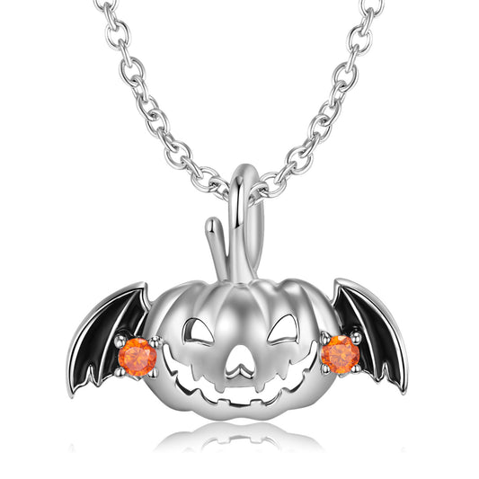 Silberkette Fledermauskürbis Helloween