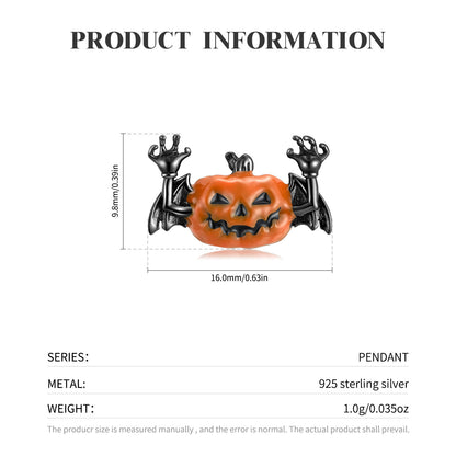 Silberkette Geisterkürbis Halloween