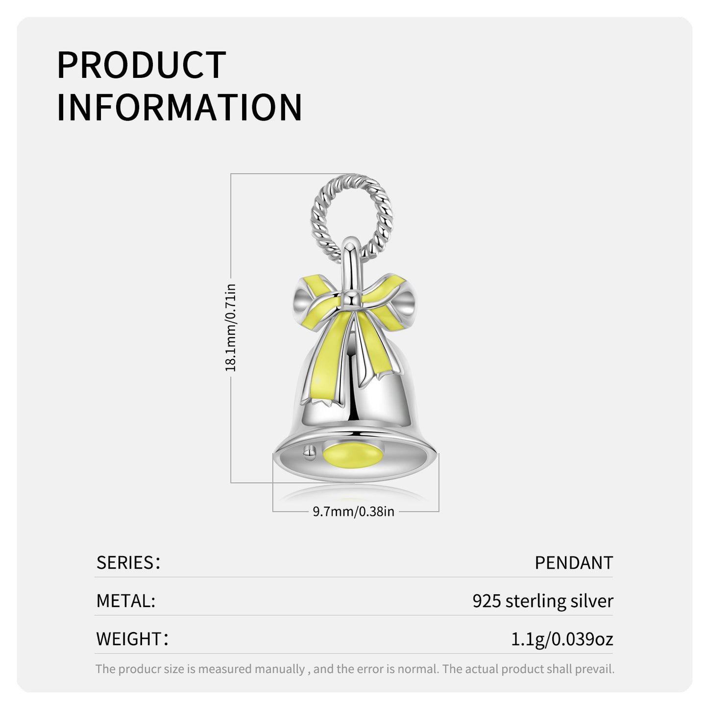Silberkette Glockenband für Weihnachten