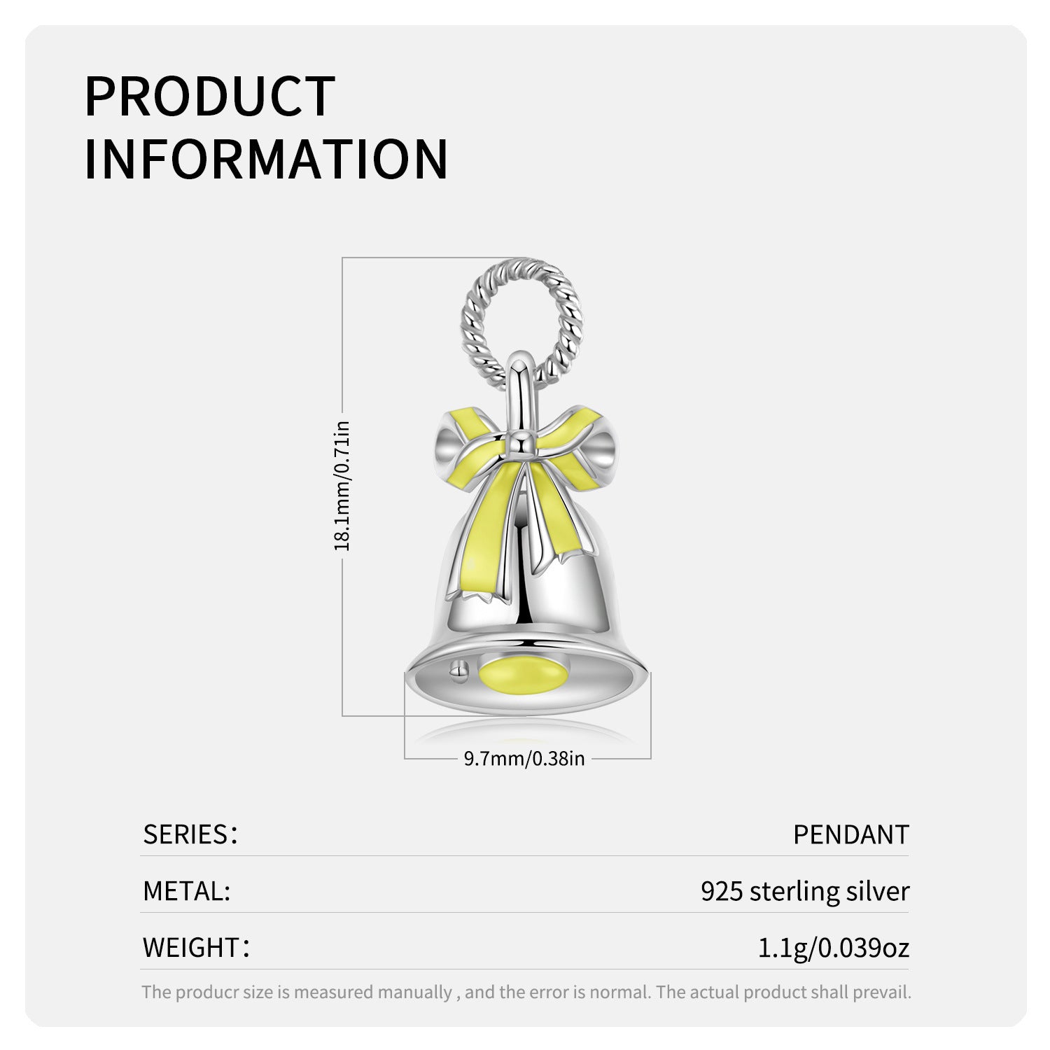 Silberkette Glockenband für Weihnachten