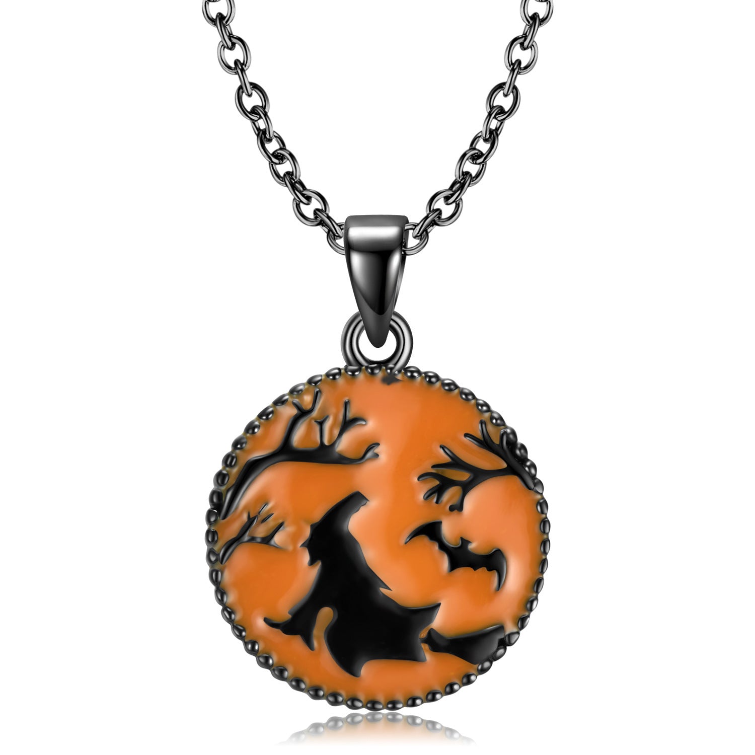 Silberkette Halloween-Mond Halloween