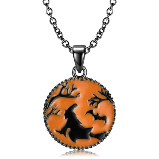 Silberkette Halloween-Mond Halloween