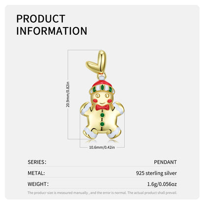 Silberkette Lebkuchenmännchen für Weihnachten