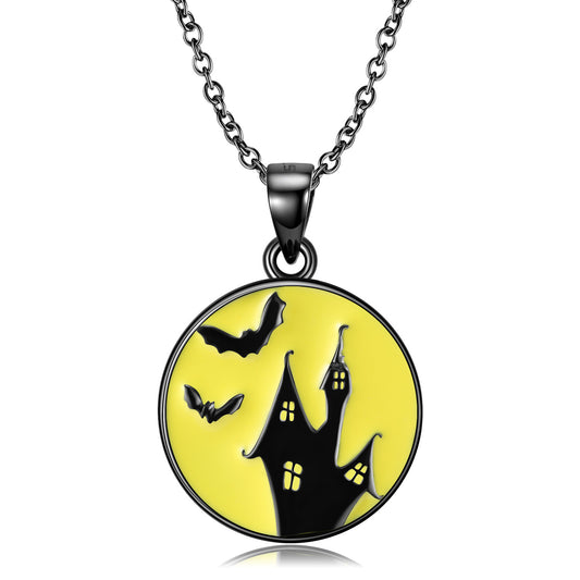 Silberkette Spukschloss Halloween