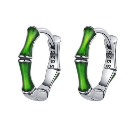 Silberohrring Bambus