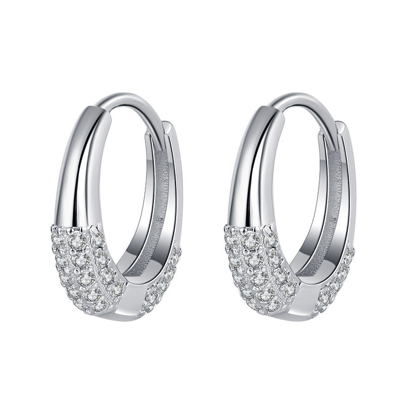 Silberohrring Glitzer
