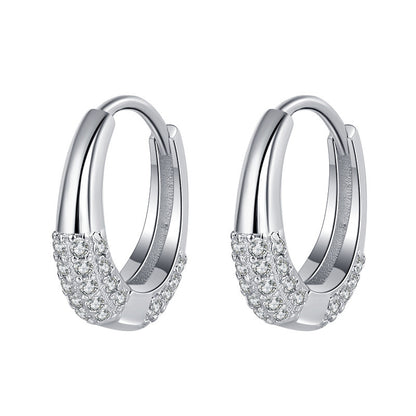 Silberohrring Glitzer