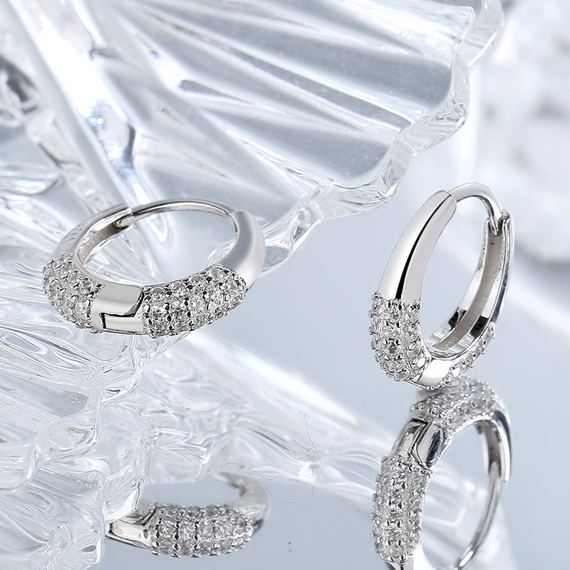 Silberohrring Glitzer