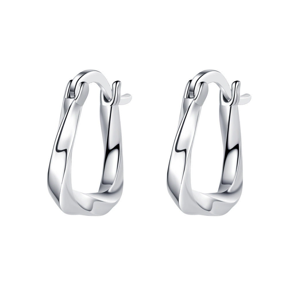 Silberohrring Twist Creolen