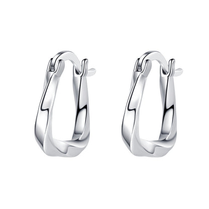 Silberohrring Twist Creolen