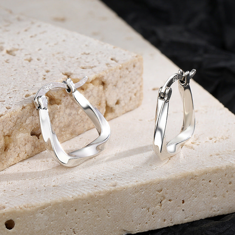 Silberohrring Twist Creolen