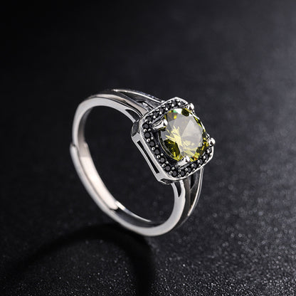Silberring Mystisch Olive