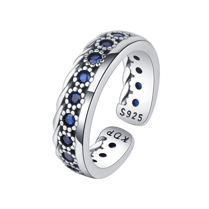 Silberring Saphir