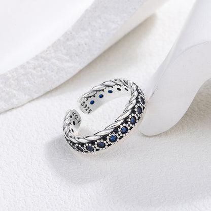 Silberring Saphir