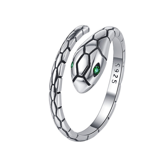 Silberring Schlange