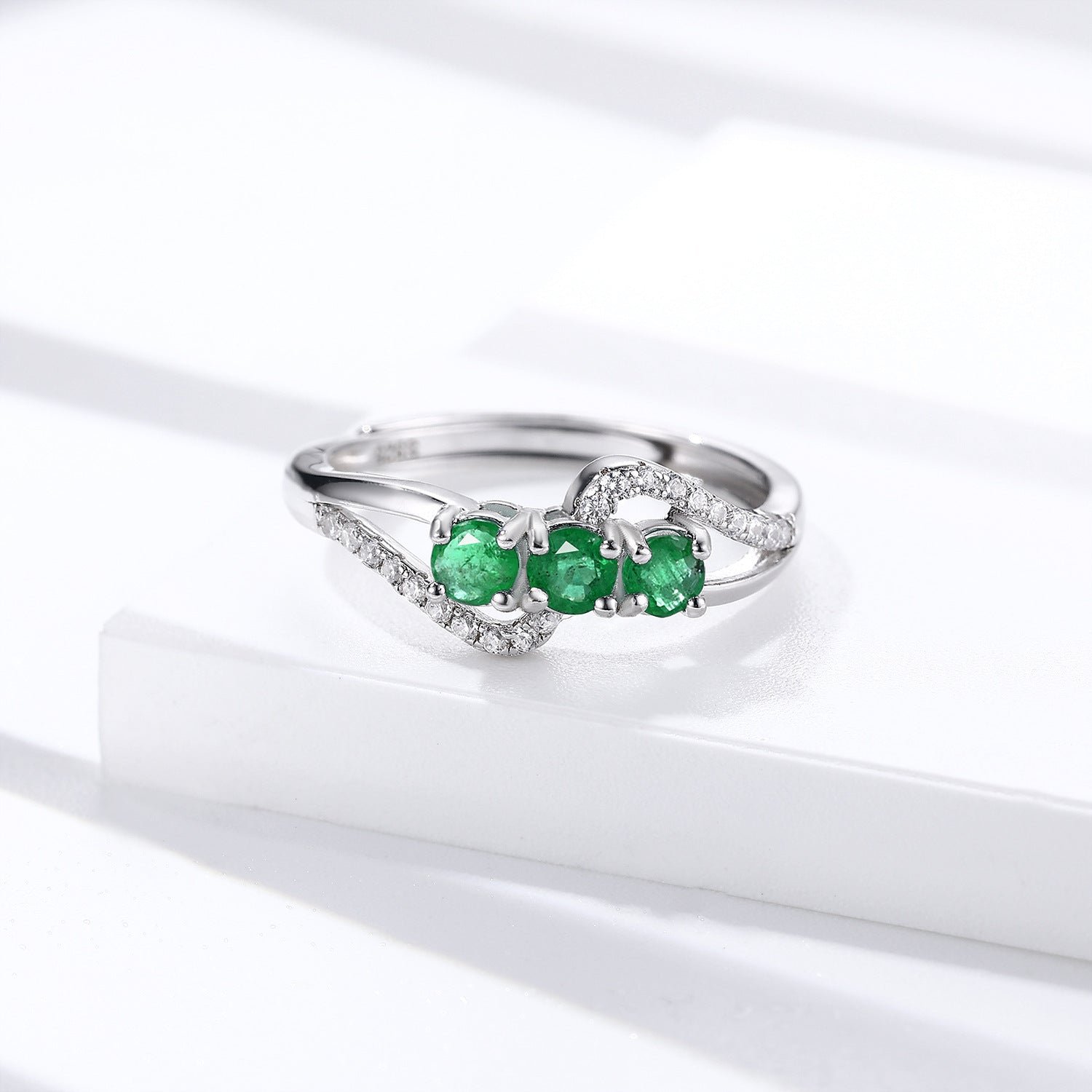 Silberring Welle