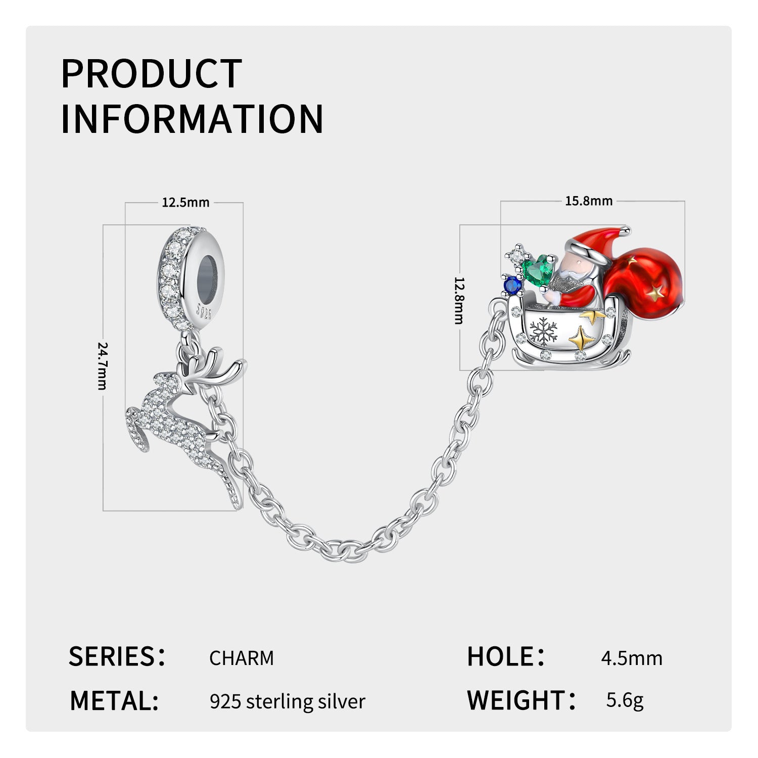 Weihnachts-Kombi Charm für Weihnachten