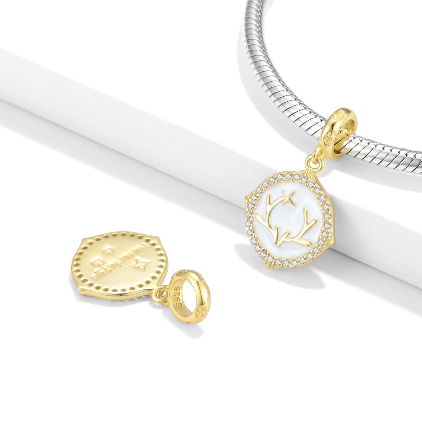 Winter-Medaillon Charm für Weihnachten