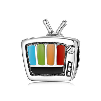 Zeitreise Charms Retro-Fernseher